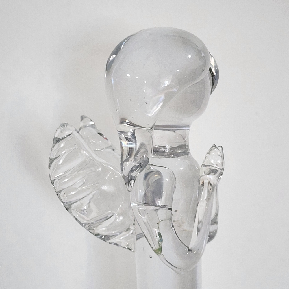 Vintage Art Glass Angel Figure Handcrafted Signed Lyn78 Holiday Decor - Picture 9 of 16